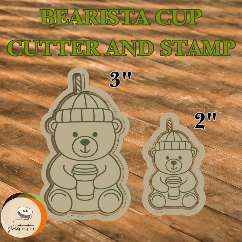 Bearista cutter and stamp 2" and 3'' baking
