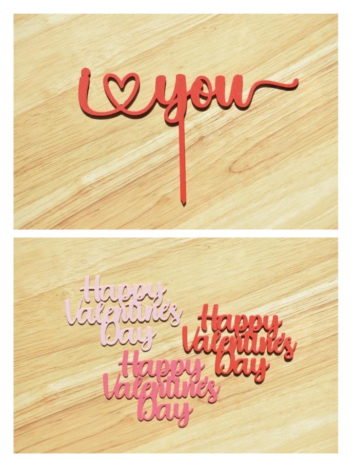 Valentine's Day Cake Signs and toppers