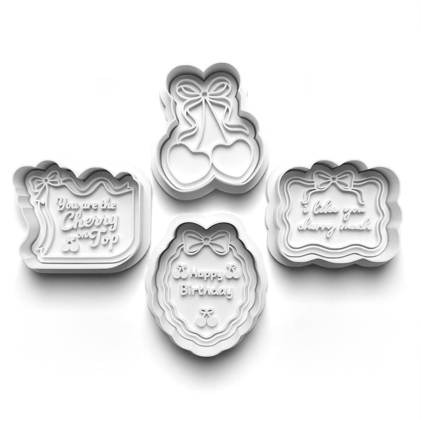 Cherry's Birthday cutter and stamps 2"