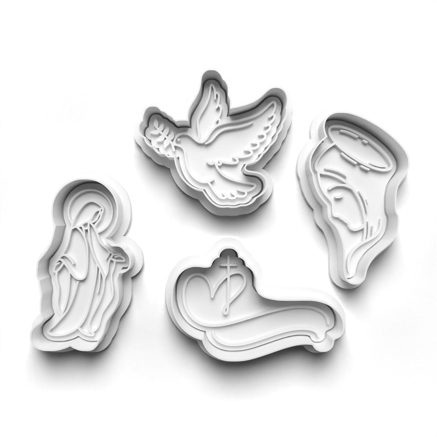 Easter PRV Fondant & Cookie Cutter Set with Stamp 2 Inches