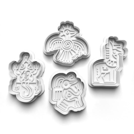 Aztec Animal Symbols 2'' Cutter and Stamp PRV