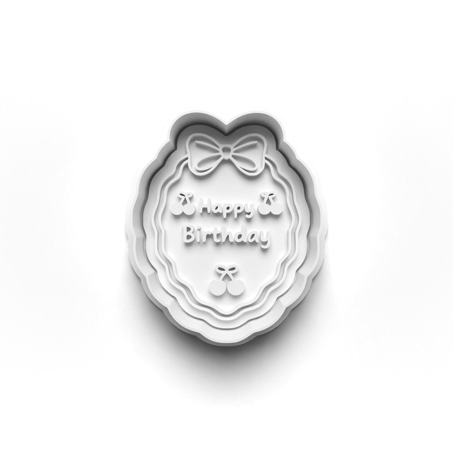 Cherry's Birthday cutter and stamps 2"