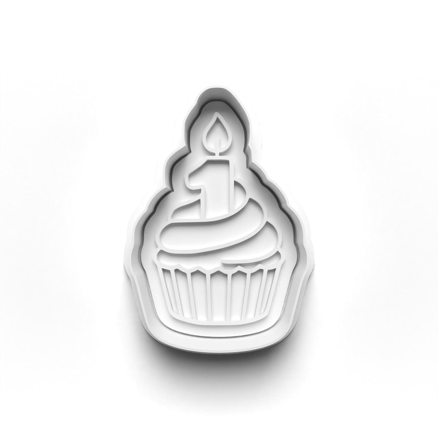 Bear Birthday cutter and stamps 2"