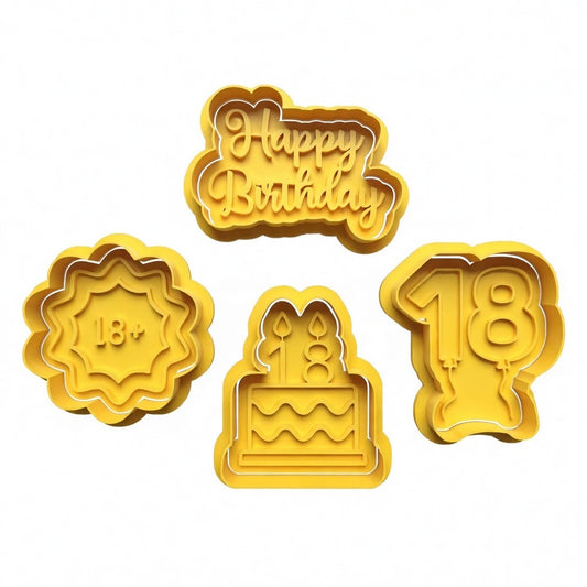 BIRTHDAY & MILESTONE cutter and stamps 2"